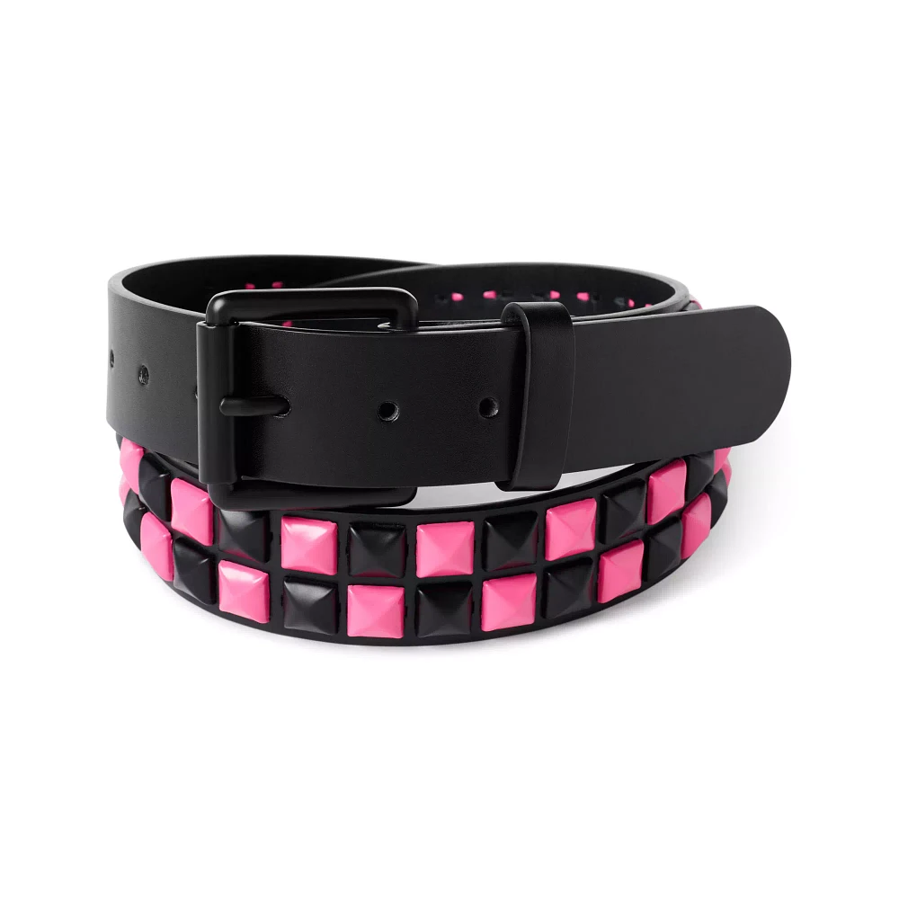 Black and Pink Studded Belt