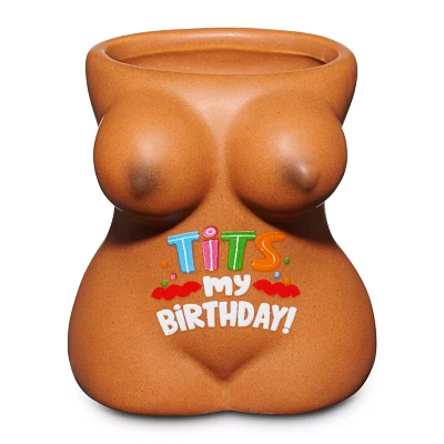 Tits My Birthday Molded Shot Glass - 2 oz.