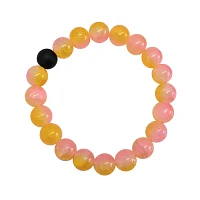 Multi-Pack Peach and Black Long Distance Beaded Bracelets - 2 Pack