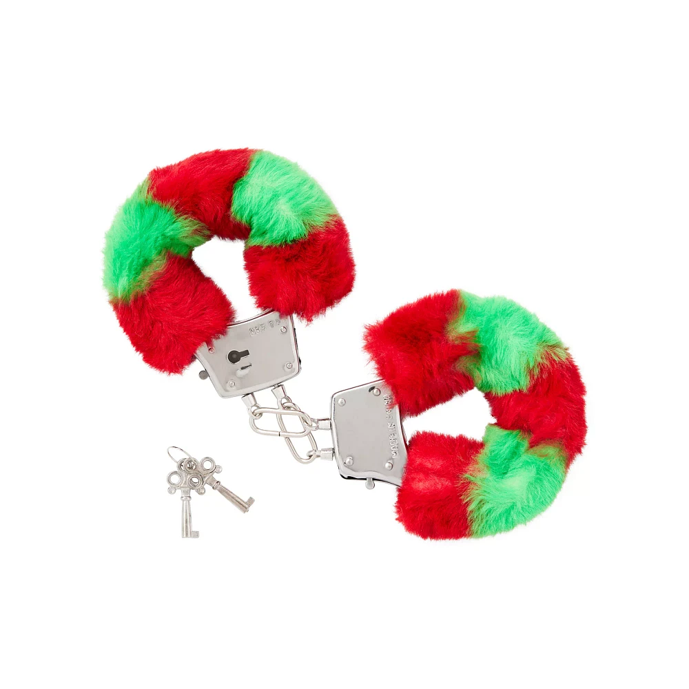 Candy Cane Fur Cuffs