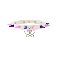 Pink and Purple Spike Butterfly Choker Necklace