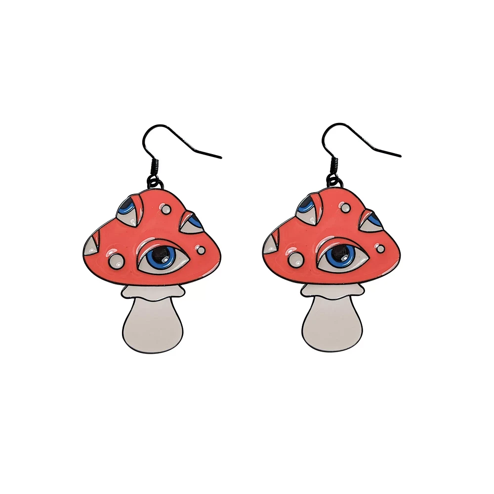 Mushroom Eyes Dangle Earrings