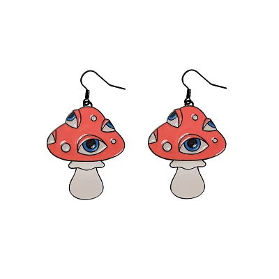 Mushroom Eyes Dangle Earrings