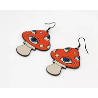 Mushroom Eyes Dangle Earrings