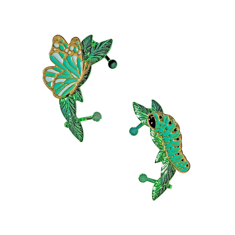 Butterfly Caterpillar Ear Cuffs