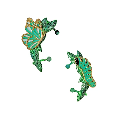 Butterfly Caterpillar Ear Cuffs