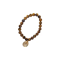 Semi-Precious Tiger's Eye Teardrop Bracelet