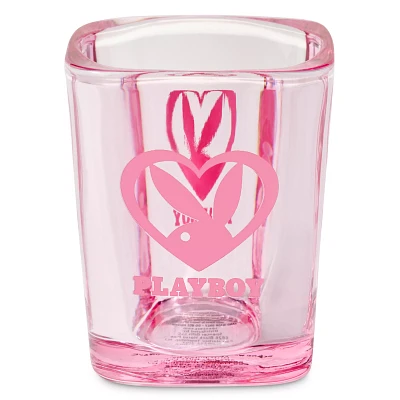 Playboy Bunny Heart Square Shot Glass - 2 oz.