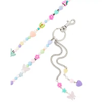 Cute Butterfly and Flower Beaded Wallet Chain