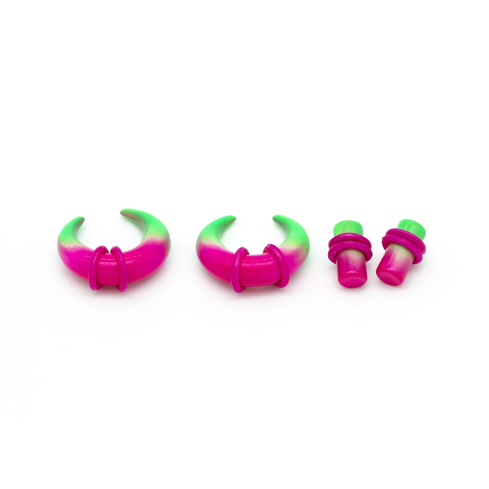 Acrylic Pink and Green Ombre Pinchers
