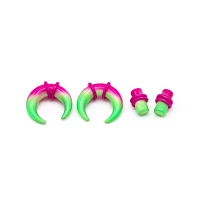Acrylic Pink and Green Ombre Pinchers