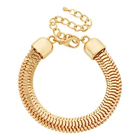 Multi-Pack Goldtone Pearl Braided Bracelets - 3 Pack