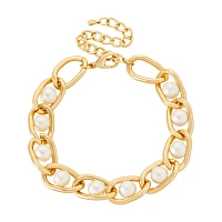 Multi-Pack Goldtone Pearl Braided Bracelets - 3 Pack