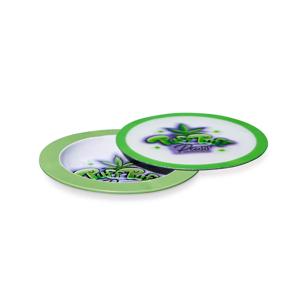 Puff Puff Pass Round Ashtray with Lid