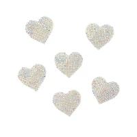 Multi-Pack Rhinestone Heart Body Stickers - 6 Pack