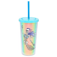 Skeleton Mermaid Cup with Straw - 20 oz.