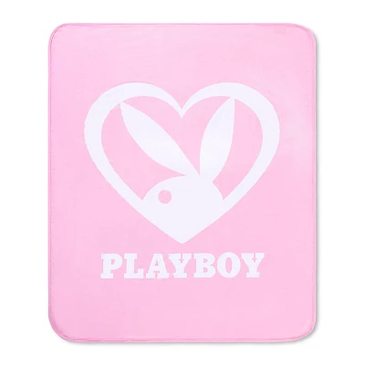 Playboy Bunny Heart Fleece Blanket