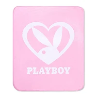 Playboy Bunny Heart Fleece Blanket