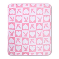 Playboy Bunny Heart Fleece Blanket