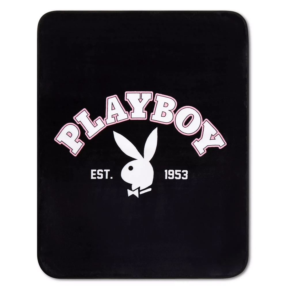Pink Playboy Plaid Fleece Blanket