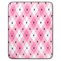 Pink Playboy Plaid Fleece Blanket