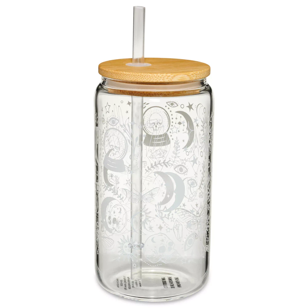 Mystic Glass Cup with Straw - 16 oz.