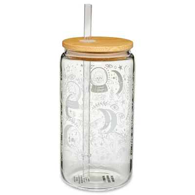 Mystic Glass Cup with Straw - 16 oz.
