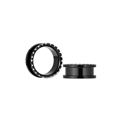 Black and Silvertone Divet Tunnels