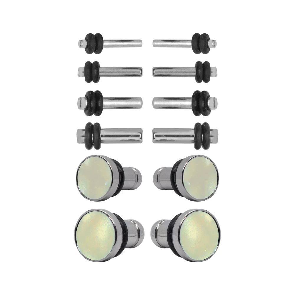 Silvertone and Glow in the Dark Plugs - 6 Pair