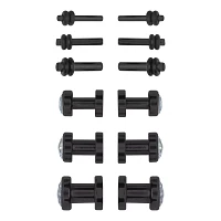 Black and CZ Plugs - 6 Pair