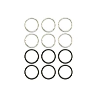 Multi-Pack Silvertone Seamless Hoop Nose Rings Pack