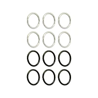 Multi-Pack Silvertone Seamless Hoop Nose Rings Pack