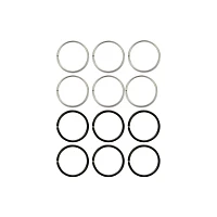 Multi-Pack Silvertone Seamless Hoop Nose Rings Pack