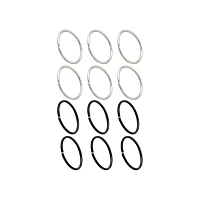 Multi-Pack Silvertone Seamless Hoop Nose Rings Pack