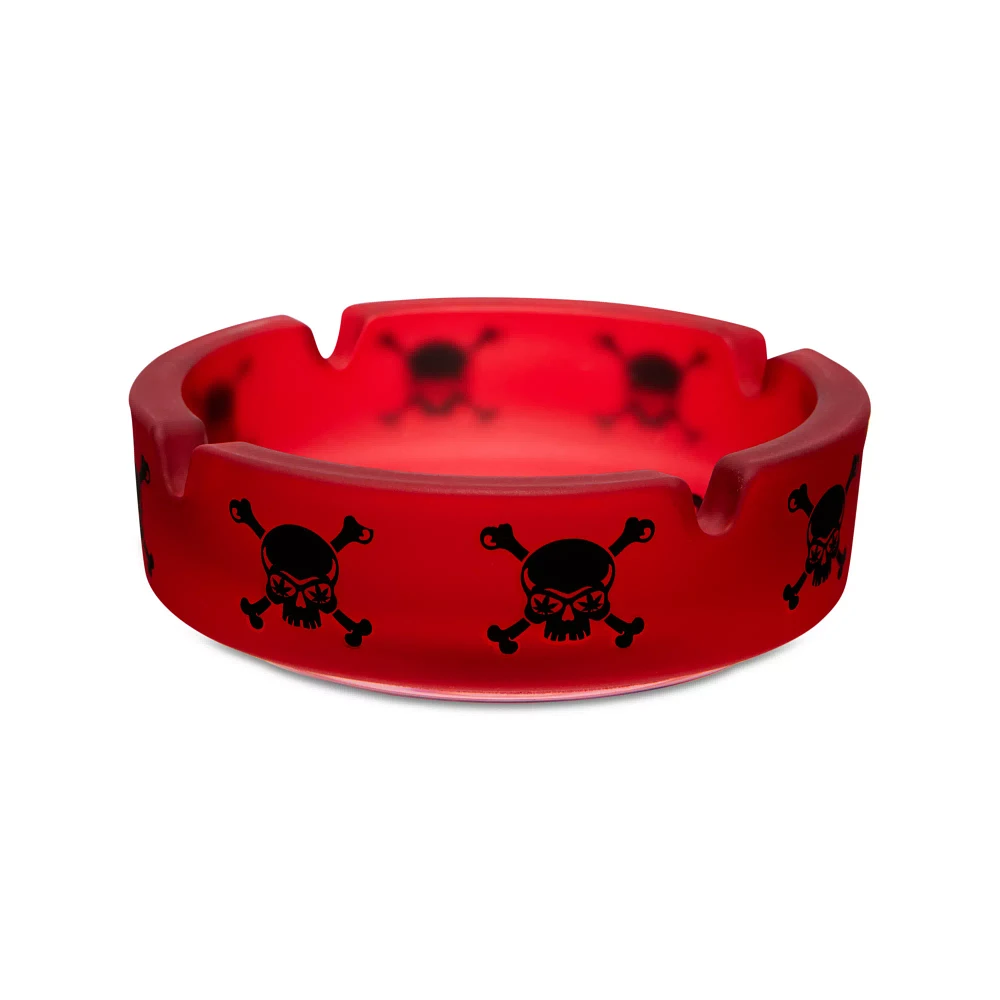 Red and Black Skull and Crossbones Ashtray