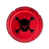 Red and Black Skull and Crossbones Ashtray