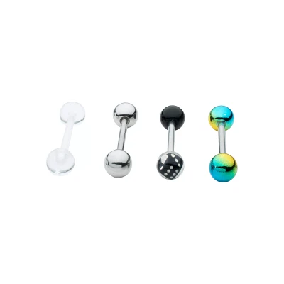 Multi-Pack Dice and Multi-Color Barbells 4 Pack - 14 Gauge