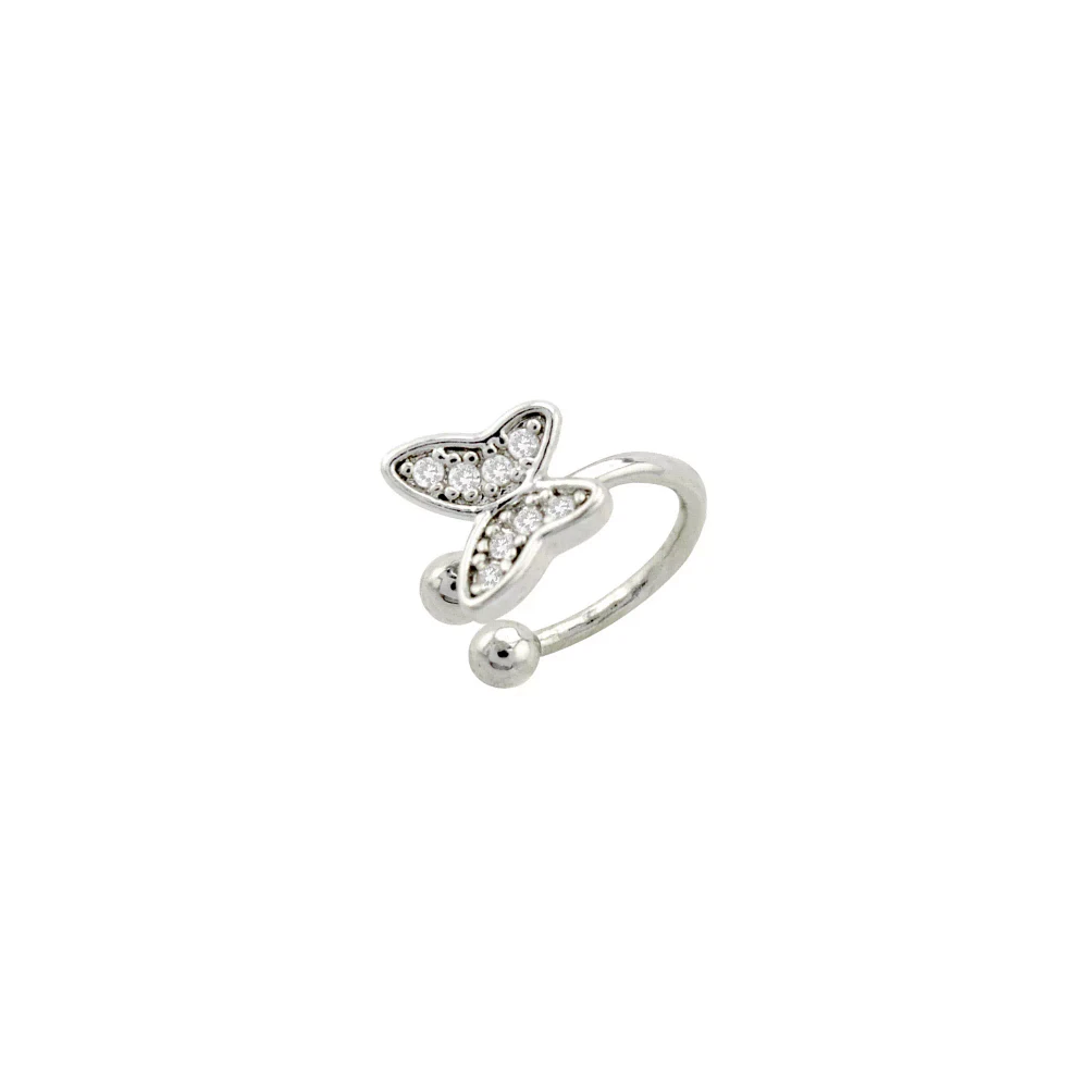Cluster CZ Butterfly Ear Cuff