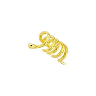 Goldtone Snake Coil Ear Cuff