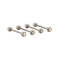 Multi-Pack CZ and Aurora Borealis Titanium Barbells 4 Pack - 14 Gauge