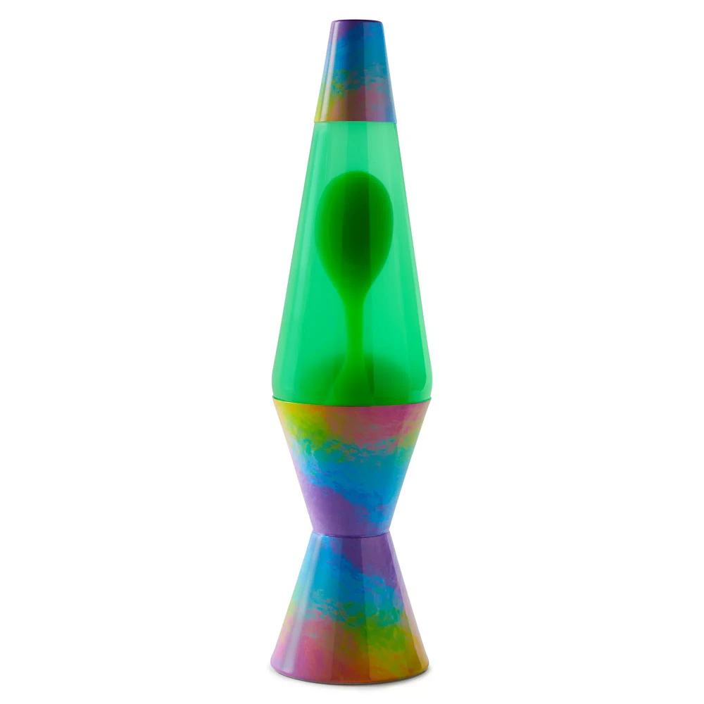 14.5 Inch Rainbow and Green Lava Lamp