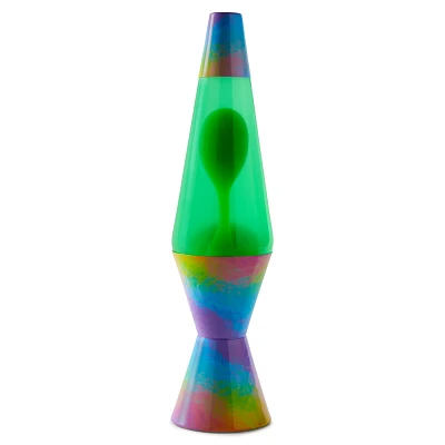 14.5 Inch Rainbow and Green Lava Lamp
