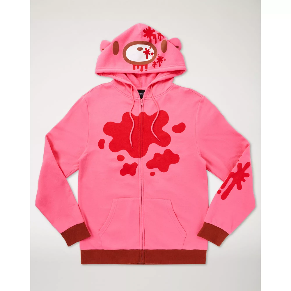 Pink Gloomy Bear Hoodie