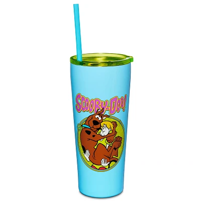 Scared Scooby Doo Travel Tumbler with Straw - 22 oz.