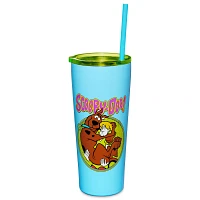 Scared Scooby Doo Travel Tumbler with Straw - 22 oz.