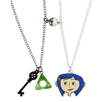 Coraline Button and Key Best Friends Necklace Set - Coraline