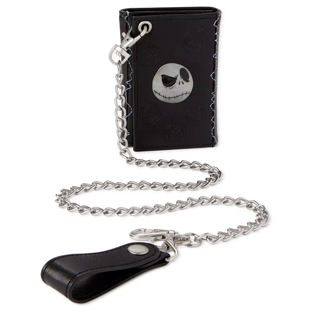 Jack Skellington Badge Chain Bifold Wallet - The Nightmare Before Christmas