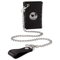 Jack Skellington Badge Chain Bifold Wallet - The Nightmare Before Christmas