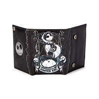 Jack Skellington Badge Chain Bifold Wallet - The Nightmare Before Christmas
