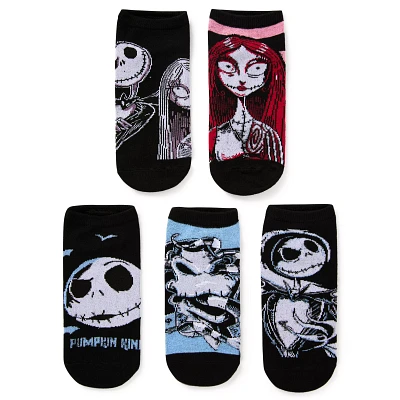 Jack Skellington and Sally No Show Socks 5 Pack - The Nightmare Before Christmas